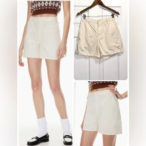 Aritzia Sunday Best Jaden 5" Chino Shorts Creamy Ivory Size 4